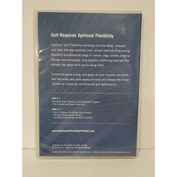 Joey Atlas Optimum Golf Flexibility 2 DVD Set Stretching Exercise /Sports - Picture 3 of 3